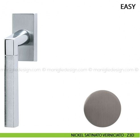 Maniglia per finestra martellina DK Easy Comit nickel satinato verniciato