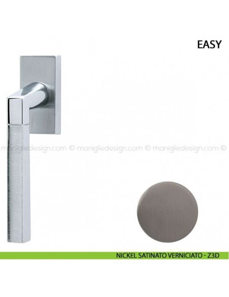 Maniglia per finestra martellina DK Easy Comit nickel satinato verniciato