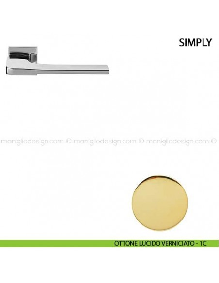 Maniglia per porta Simply Comit ottone lucido verniciato