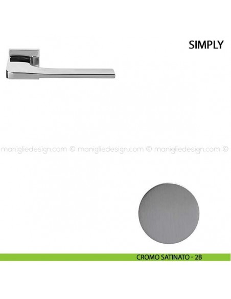 Maniglia per porta Simply Comit cromo satinato
