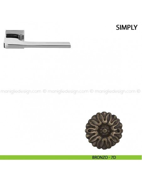Maniglia per porta Simply Comit bronzo