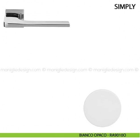 Maniglia per porta Simply Comit bianco opaco