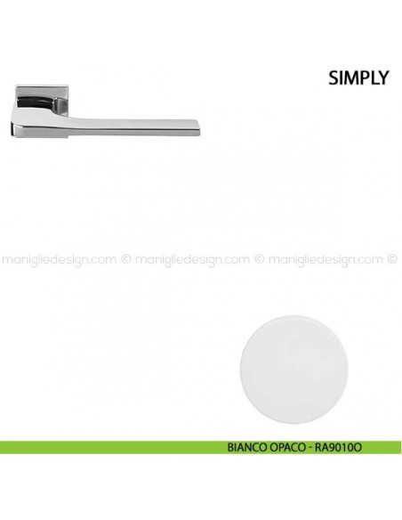 Maniglia per porta Simply Comit bianco opaco