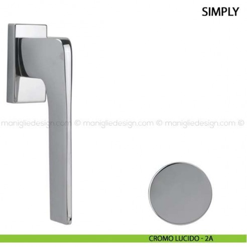 Maniglia per finestra martellina DK Simply Comit cromo lucido
