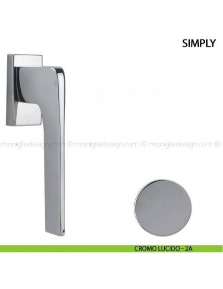 Maniglia per finestra martellina DK Simply Comit cromo lucido
