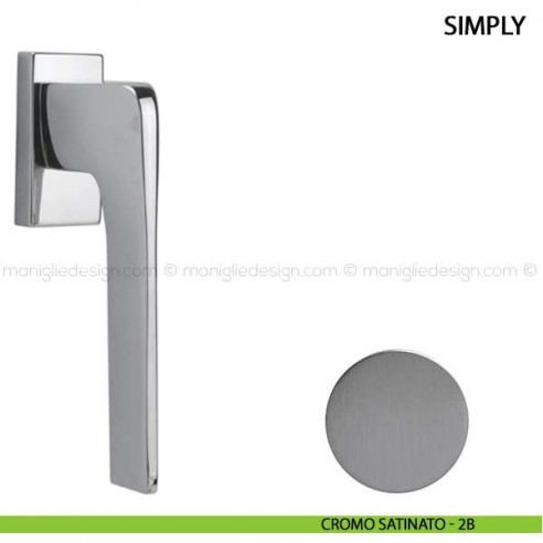 Maniglia per finestra martellina DK Simply Comit cromo satinato