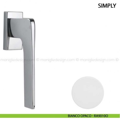 Maniglia per finestra martellina DK Simply Comit bianco opaco