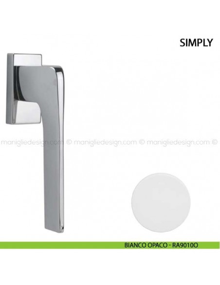 Maniglia per finestra martellina DK Simply Comit bianco opaco