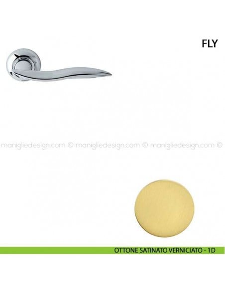 Maniglia per porta Fly Comit ottone satinato verniciato