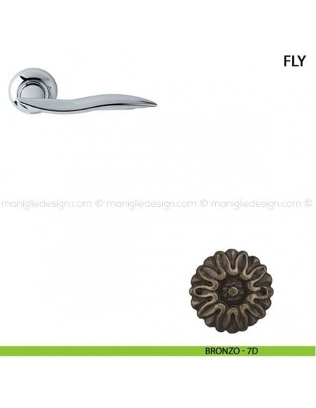 Maniglia per porta Fly Comit bronzo