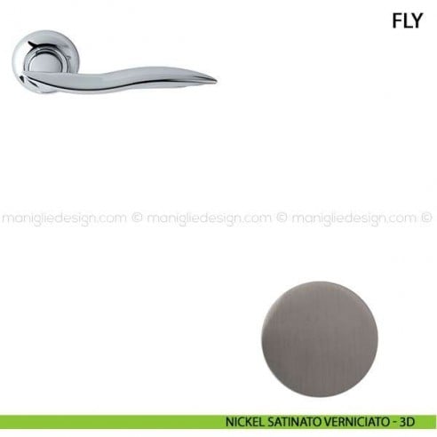 Maniglia per porta Fly Comit nickel satinato verniciato