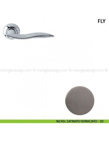 Maniglia per porta Fly Comit nickel satinato verniciato
