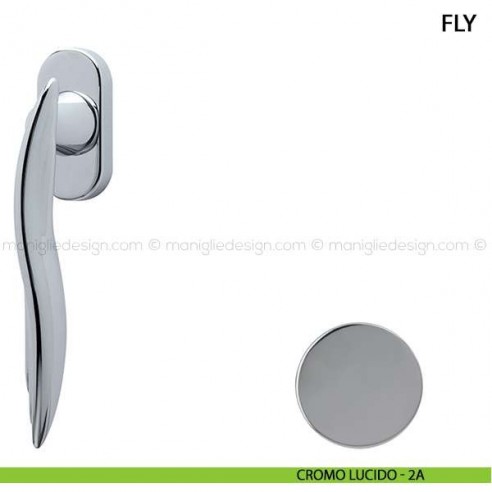 Maniglia per finestra martellina DK Fly Comit cromo lucido