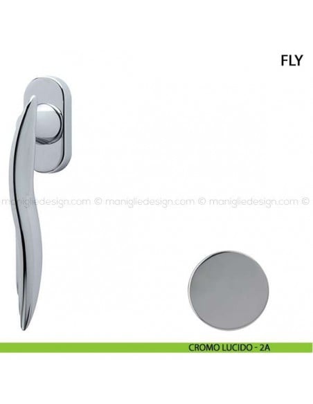 Maniglia per finestra martellina DK Fly Comit cromo lucido