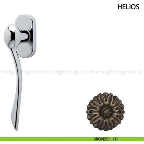 Maniglia per finestra martellina DK Helios Comit bronzo