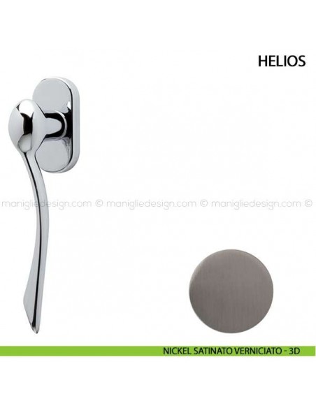 Maniglia per finestra martellina DK Helios Comit nickel satinato verniciato