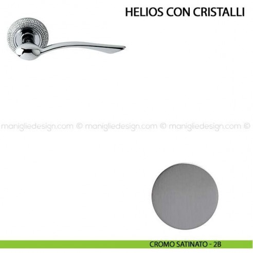 Maniglia per porta Helios con cristalli Comit cromo satinato