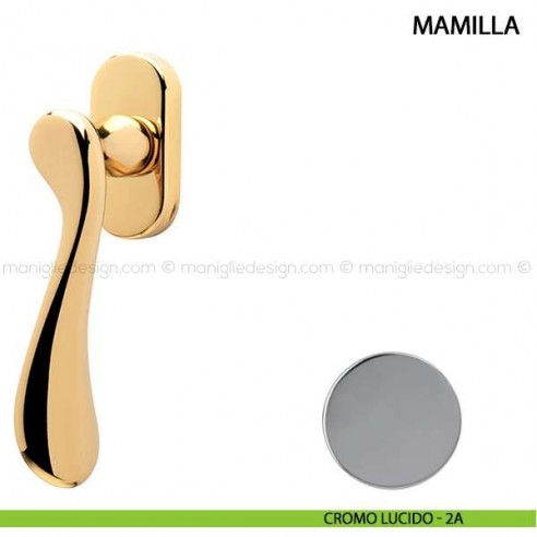 Maniglia per finestra martellina DK Mamilla Comit cromo lucido