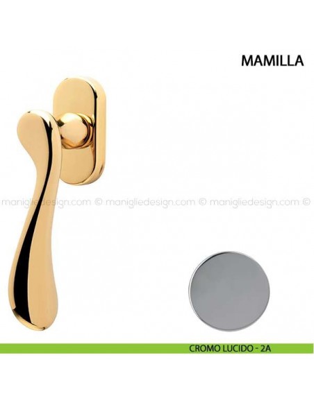 Maniglia per finestra martellina DK Mamilla Comit cromo lucido