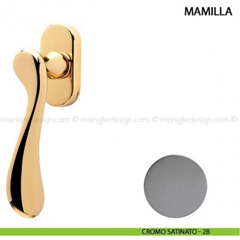 Maniglia per finestra martellina DK Mamilla Comit cromo satinato