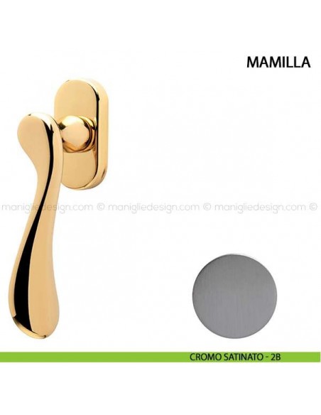 Maniglia per finestra martellina DK Mamilla Comit cromo satinato