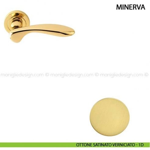 Maniglia per porta Minerva Comit ottone satinato verniciato