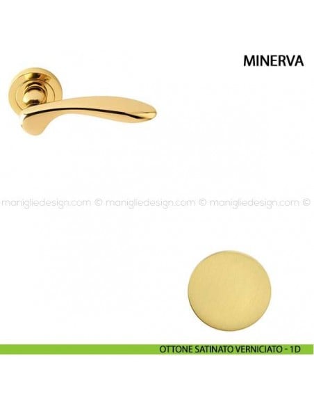Maniglia per porta Minerva Comit ottone satinato verniciato