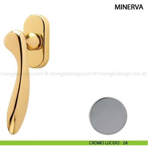 Maniglia per finestra martellina DK Minerva Comit cromo lucido