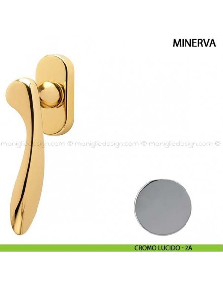 Maniglia per finestra martellina DK Minerva Comit cromo lucido