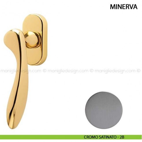 Maniglia per finestra martellina DK Minerva Comit cromo satinato