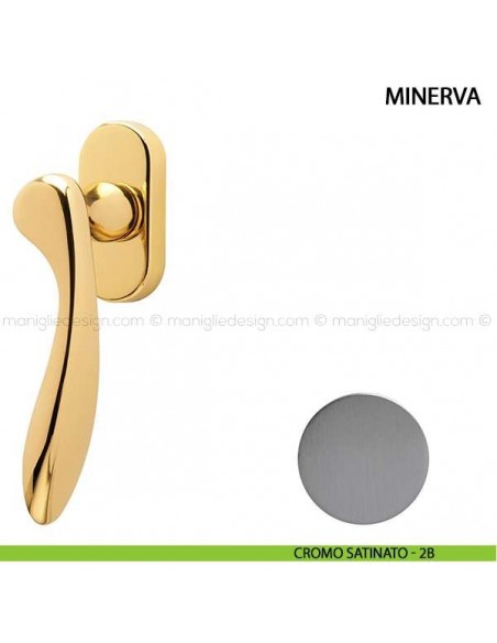 Maniglia per finestra martellina DK Minerva Comit cromo satinato