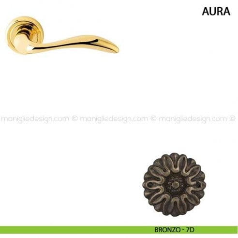 Maniglia per porta Aura Comit bronzo