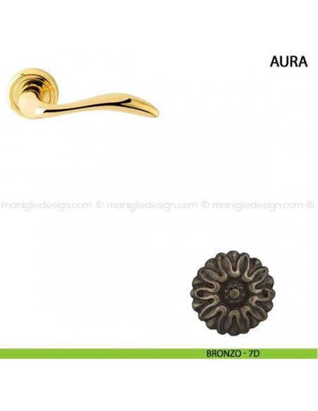 Maniglia per porta Aura Comit bronzo