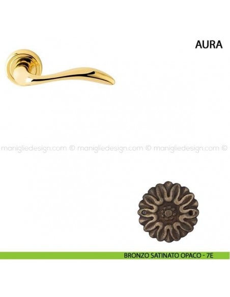 Maniglia per porta Aura Comit bronzo satinato opaco
