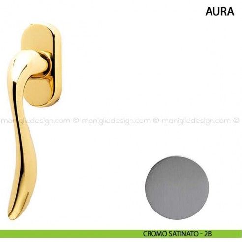 Maniglia per finestra martellina DK Aura Comit cromo satinato