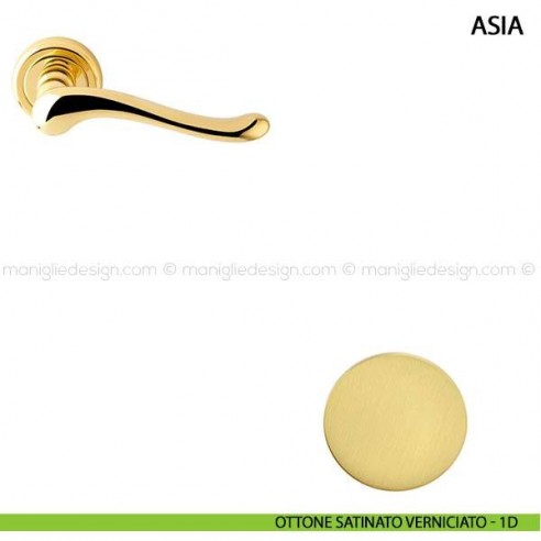 Maniglia per porta Asia Comit ottone satinato verniciato