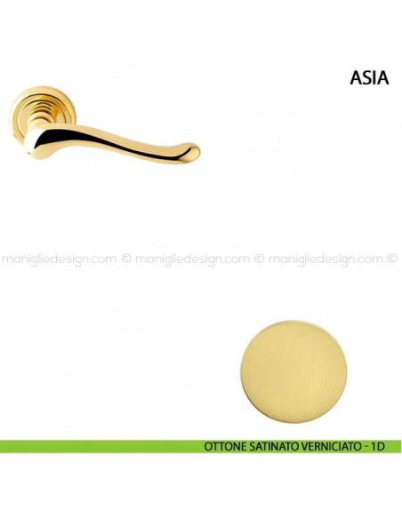 Maniglia per porta Asia Comit ottone satinato verniciato