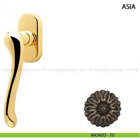 Maniglia per finestra martellina DK Asia Comit bronzo