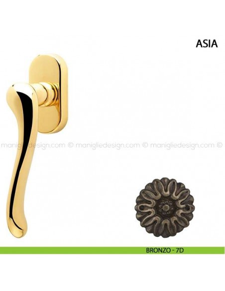 Maniglia per finestra martellina DK Asia Comit bronzo