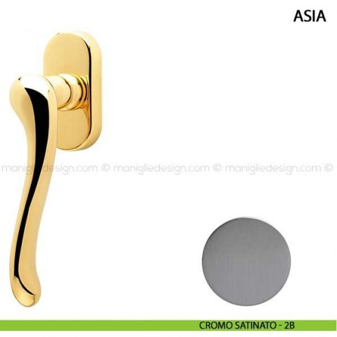 Maniglia per finestra martellina DK Asia Comit cromo satinato