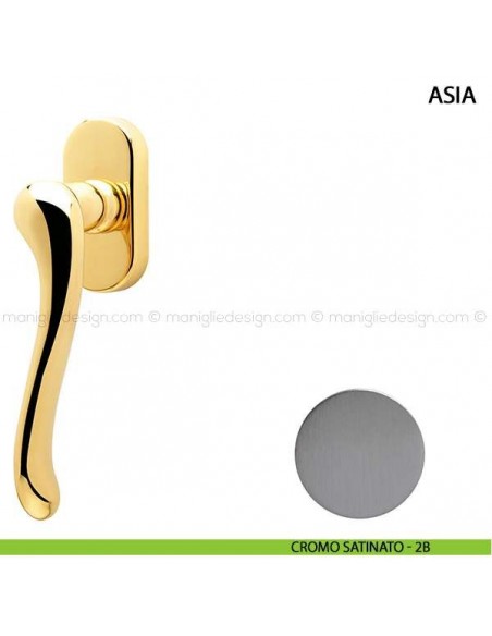 Maniglia per finestra martellina DK Asia Comit cromo satinato