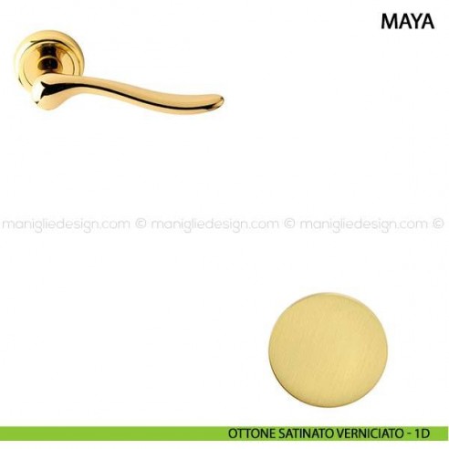 Maniglia per porta Maya Comit ottone satinato verniciato
