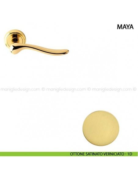 Maniglia per porta Maya Comit ottone satinato verniciato