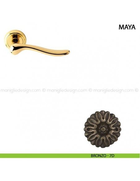 Maniglia per porta Maya Comit bronzo
