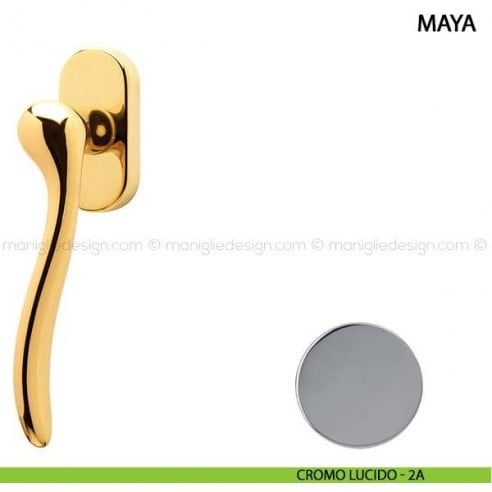 Maniglia per finestra martellina DK Maya Comit cromo lucido