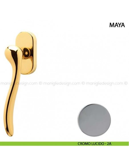 Maniglia per finestra martellina DK Maya Comit cromo lucido