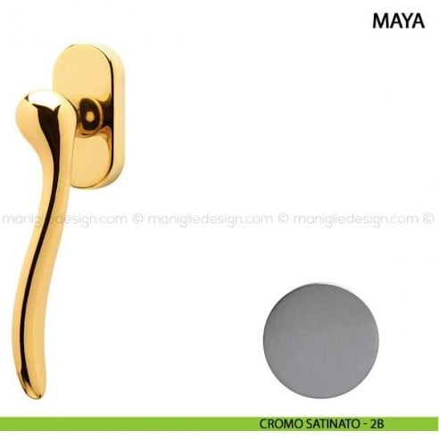 Maniglia per finestra martellina DK Maya Comit cromo satinato
