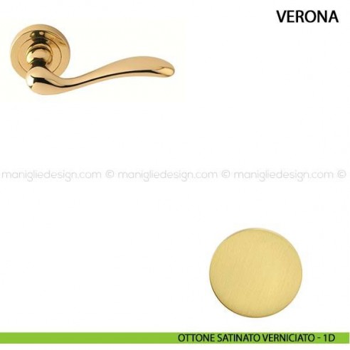 Maniglia per porta Verona Comit ottone satinato verniciato