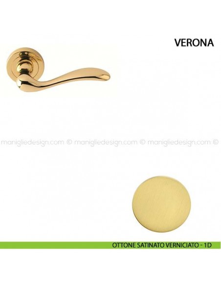 Maniglia per porta Verona Comit ottone satinato verniciato