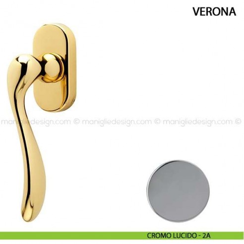 Maniglia per finestra martellina DK Verona Comit cromo lucido